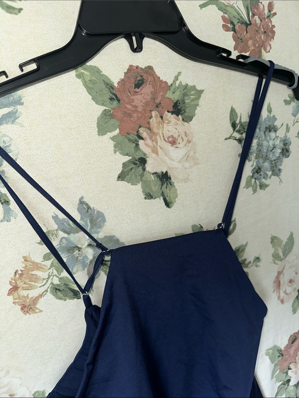 STAUD Navy Mini Dress with White Trim - Picture 5 of 5